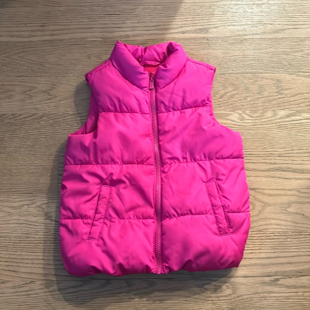 Youth pink puffer vest